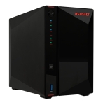 Мрежов сторидж Asustor Nimbustor AS5402T, 2 Bay NAS, Quad-Core 2.0GHz CPU, Dual 2.5GbE Ports, 4GB SO-DIMM DDR4 (Max. 16GB), Four M.2 SSD Slots (Diskless), 3x USB 3.2 Gen 1 Type A, WOW (Wake on WAN), WOL, System Sleep Mode, AES-NI hardware encryption, Blac