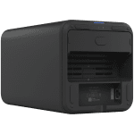 Ubiquiti UniFi UNAS-2-B-EU Network Attached Storage with (2) 3.5inch HDD bays, 2.5 GbE networking, USB-C connectivity, and an included PoE++ adapter, all in a compact footprint, black