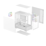 DeepCool кутия Case ATX - CG380 3F WH - 3 ARGB Fans, USB-C