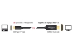 Кабел Delock, USB-C мъжко - HDMI мъжко, 2.0 m, 4K 30 Hz, 2 m, Черен