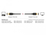 Кабел Delock, DisplayPort мъжко - DisplayPort мъжко, 3.0м, 8K 60 Hz, Черен
