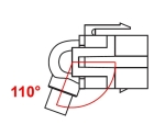 Keystone модул Delock, HDMI женско 110° - HDMI женско, Черен