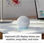 Преносима смарт тонколона Amazon Echo Dot 5 (5th Gen), Alexa, Часовник, Синя