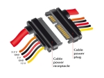 Удължителен кабел SATA III DeLock, SATA 6 Gb/s 22 pin мъжко - SATA 22 pin женско, (3.3 V + 5 V + 12 V), 20 cm