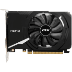 MSI Video Card Nvidia GeForce GT 1030 AERO ITX 4GHD4 OC, 4GB DDR4, 64-bit, 2100MHz Memory Speed, 1430MHz Boost, 384 CUDA Cores, 1x DVI-D, HDMI 2.1, 300W Recommended PSU, 3Y