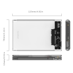 Orico прозрачна външна кутия за диск Storage - Case - 2.5 inch USB 3.0 transparent - 2139U3-CR