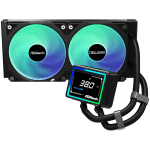 Asrock Challenger 240 Digital, AiO liquid cooler, ARGB, Digital display, 240 mm radiator, AM5, AM4, LGA1851, LGA1700, 90-ACLA36-BAAGA6, Black, 6Y