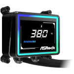 Asrock Challenger 240 Digital, AiO liquid cooler, ARGB, Digital display, 240 mm radiator, AM5, AM4, LGA1851, LGA1700, 90-ACLA36-BAAGA6, Black, 6Y
