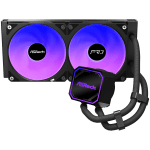 Asrock Pro 240 ARGB, AiO liquid cooler, 240 mm radiator, AM5, AM4, LGA1851, LGA1700, 90-APRA36-BAAGA6, Black, 6Y