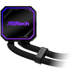 Asrock Pro 240 ARGB, AiO liquid cooler, 240 mm radiator, AM5, AM4, LGA1851, LGA1700, 90-APRA36-BAAGA6, Black, 6Y