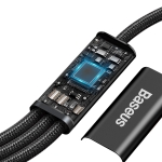 Кабел Baseus Superior 3 в 1 USB-C към Lightning, microUSB и USB-C, 1.5м CAMLT-SC01 - черен