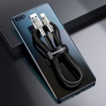 Кабел Baseus Cafule USB към USB-C 66W 0.25м CAKF000001 - черен