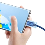 Кабел Baseus Crystal Shine USB Type A към USB Type C 100W 2м CAJY000503 - син