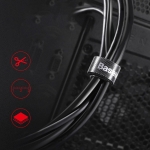 Лента за организиране на кабели Baseus Rainbow Circle Velcro Strap, 3 м, ACMGT-F0G - сива