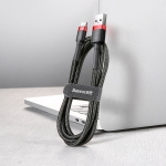 Кабел Baseus Cafule USB към Type-C 3A, 0.5 м CATKLF-A91 - черен