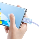 Кабел Baseus CAJY000405 Crystal Shine USB Type A към USB Type C 100W 1,2м лилав