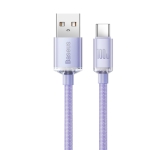 Кабел Baseus CAJY000405 Crystal Shine USB Type A към USB Type C 100W 1,2м лилав