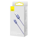Кабел Baseus CAJY000405 Crystal Shine USB Type A към USB Type C 100W 1,2м лилав