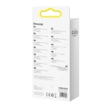 Кабел Baseus CAJY000405 Crystal Shine USB Type A към USB Type C 100W 1,2м лилав