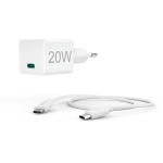 HAMA Комплект бързо мини зарядно с USB-C кабел за зареждане, PD, 20W, 1 м, бяло