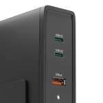 HAMA Зарядна станция 140W, USB-C, 3 порта, GaN, Power Delivery (PD)