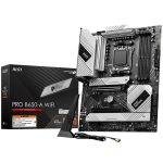 MSI PRO B650-A WIFI, ATX, Socket AM5, Dual Channel DDR5 7600+(OC)MHz, 2x PCIe x16 slot, 3x M.2 slots, 1x HDMI, 1x DP, 2xUSB 2.0, 4xUSB 5Gbps Type A, 3xUSB 10Gbps Type A, 1xUSB 20Gbps Type C, 7.1 HD Audio, 2.5Gbps LAN, Wi-Fi 6E, BT 5.3