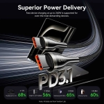 Vention кабел Cable - USB2.0 Type-C to Type-C - 5A Fast Charging, 240W, PD3.1, 1.2m -  CTYBAV