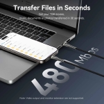 Vention кабел Cable - USB2.0 Type-C to Type-C - 5A Fast Charging, 240W, PD3.1, 1.2m -  CTYBAV