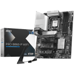 MSI PRO B860-P WIFI, ATX, LGA 1851, 4x DDR5 Dual Channel DDR5 up to 8600(OC)MHz, 4x PCIe x16 slot, 3x M.2 slot, 4x USB 2.0, 2x USB 5Gbps, 2x USB 10Gbps, 1x USB 40Gbps Type-C, HDMI, DP, 7.1 HD Audio, 5G LAN, WiFi, BT, 3Y