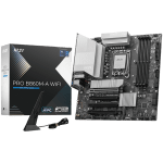 MSI PRO B860M-A WIFI, mATX, LGA 1851, 4x DDR5 Dual Channel DDR5 up to 8600(OC)MHz, 4x PCIe x16 slot, 3x M.2 slot, 2x USB 2.0, 2x USB 5Gbps, 1x USB 10Gbps, 1x USB 5Gbps Type-C, HDMI, DP, 7.1 HD Audio, 5G LAN, WiFi , BT, 3Y