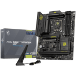 MSI MAG B860 TOMAHAWK WIFI, ATX, LGA 1851, 4x DDR5 Dual Channel DDR5 up to 9200(OC)MHz, 2x PCIe x16 slot, 3x M.2 slot, 4x USB 2.0, 4x USB 10Gbps, 1x USB 10Gbps Type-C, 1x USB 40Gbps Type-C, HDMI, DP, 7.1 HD Audio, 5G LAN, WiFi, BT, 3Y