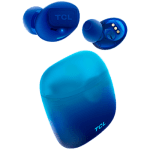 TCL In-Ear True Wireless Bluetooth Headset, Frequency of response 9-22K, Sensitivity 100 dB, Driver Size 5.8mm, Impedence 13 Ohm, Max power input 20mW, Playtime 6.5h/26h, IPX4, Bluetooth 5.0, A2DP, AVRCP, HFP, HS, USB-C, Color Ocean Blue