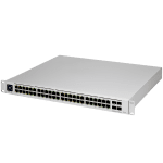 Ubiquiti Layer 3 switch with (48) GbE RJ45 ports and (4) 10G SFP+ ports.