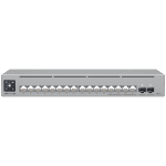 Ubiquiti 16-port, Layer 3 Etherlighting switch with 2.5 GbE, PoE++ output, and versatile mounting options, 4x 2.5 GbE PoE++ ports, 12x GbE PoE+ ports, 2x 10G SFP+ ports, 180W total PoE availability