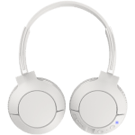 TCL On-Ear Bluetooth Headset, Strong BASS, flat fold, Frequency: 10-22K, Sensitivity: 102 dB, Driver Size: 32mm, Impedence: 32 Ohm, Acoustic system: closed, Max power input: 30mW, Connectivity type: Bluetooth only (BT 4.2), Color Ash White