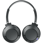 TCL On-Ear Bluetooth Headset, Strong BASS, flat fold, Frequency: 10-22K, Sensitivity: 102 dB, Driver Size: 32mm, Impedence: 32 Ohm, Acoustic system: closed, Max power input: 30mW, Connectivity type: Bluetooth only (BT 4.2), Color Shadow Black