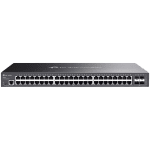 TP-Link SG3452 Omada 48-Port Gigabit L2+ Managed Switch with 4 SFP Slots, 48× Gigabit RJ45 ports and 4× Gigabit SFP slots, Static Routing, VLAN, ACL, QoS, IGMP Snooping, ERPS, Zero-TouchProvisioning, Omada APP