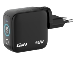 Зарядно устройство Verbatim Mini GaN Charger 65W with Display