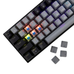 White Shark геймърска механична клавиатура Gaming Mechanical Keyboard WAKIZASHI 2 - Blue Switches (English US), Gray, Black