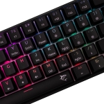 White Shark геймърска механична клавиатура Gaming Mechanical Keyboard SHINOBI 2 - YUSYA 5P Red Switches (English US), Black