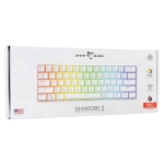 White Shark геймърска механична клавиатура Gaming Mechanical Keyboard SHINOBI 2 - YUSYA 5P Red Switches (English US), White