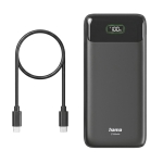 HAMA Външна батерия "PD27-W65", 27000 mAh, Изходи: 2xUSB-C, USB-A, Бързо зареждане