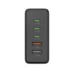 HAMA Зарядна станция 140 W, GaN, Fast Charger, 3 x USB-C, 2 x USB-A, PD