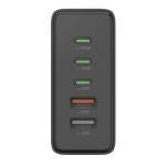 HAMA Зарядна станция 140 W, GaN, Fast Charger, 3 x USB-C, 2 x USB-A, PD