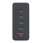 HAMA Зарядна станция 240 W, GaN, Fast Charger, 4 x USB-C, 1 x USB-A, PD