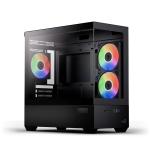AeroCool кутия Case mATX - P300D Digi-G-BK-v1 - Digital Display, USB-C, 3 x 120 mm A-RGB