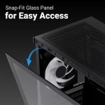 AeroCool кутия Case mATX - P300D Digi-G-BK-v1 - Digital Display, USB-C, 3 x 120 mm A-RGB