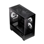 AeroCool кутия Case mATX - P300D Digi-G-BK-v1 - Digital Display, USB-C, 3 x 120 mm A-RGB