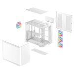 DeepCool кутия Case ATX - CG530U 4F WH - 4 ARGB Fans