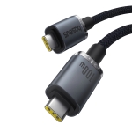 Кабел Baseus Crystal Shine P10318204111-00 USB3.2 USB-C към USB-C Display Cable 100W 1.5м 20Gb - черен